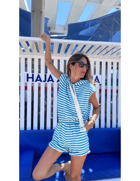 Conjunto sport azul y blanco