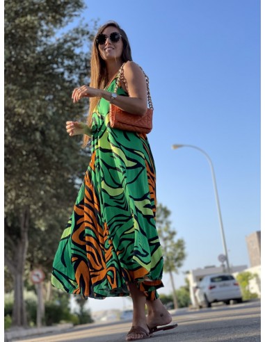 Vestido estampado  verde