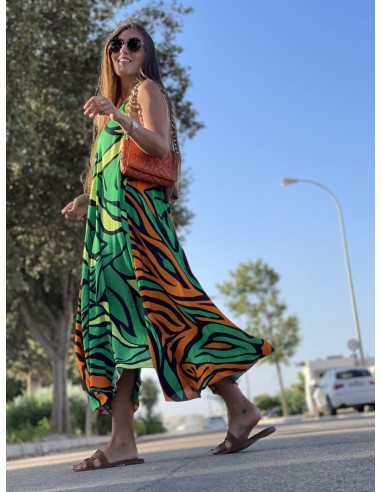 Vestido estampado  verde