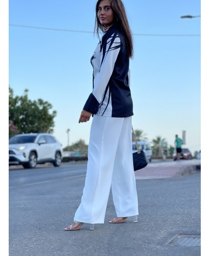 Pantalón pinzas blanco 2