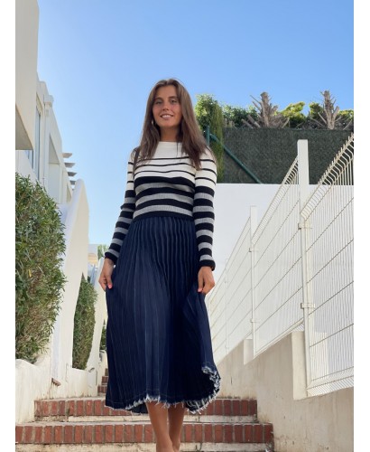 Falda denim plisada 2