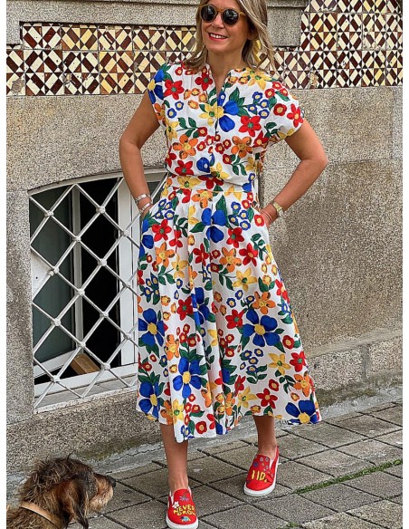 Conjunto flores colores