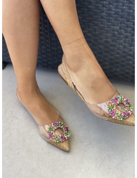 Sandalia  plana joya natural