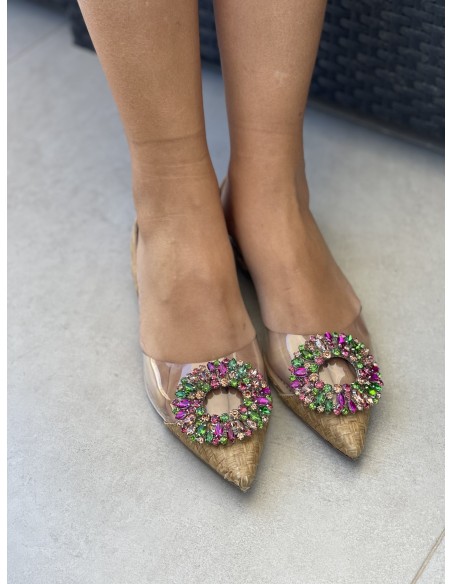 Sandalia  plana joya natural