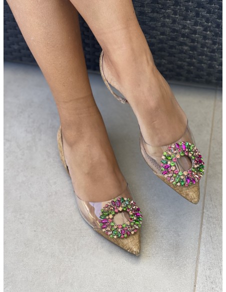 Sandalia  plana joya natural