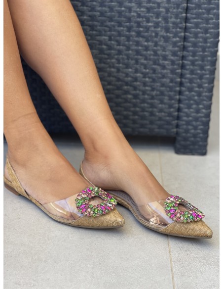 Sandalia  plana joya natural