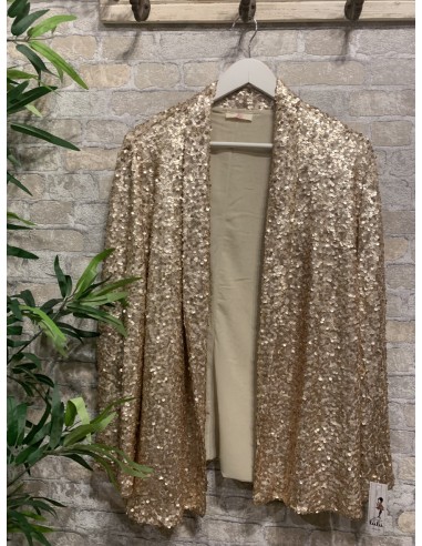 Blazer lentejuelas dorado