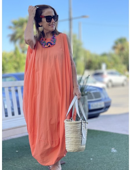 Vestido bombacho naranja  ( ref.9950)