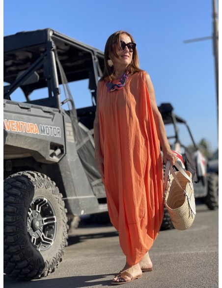Vestido bombacho naranja  ( ref.9950)