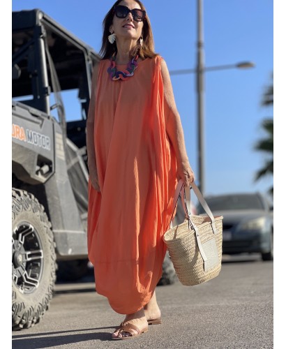 Vestido bombacho naranja  ( ref.9950)