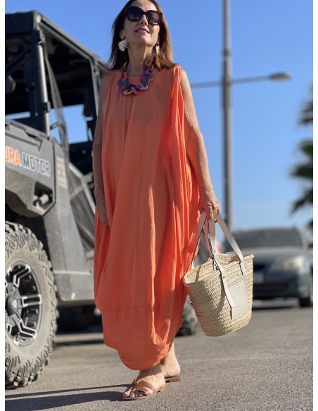 Vestido bombacho naranja  ( ref.9950)