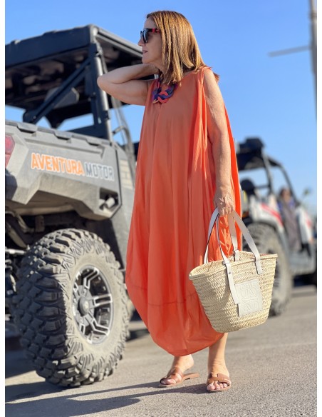 Vestido bombacho naranja  ( ref.9950)