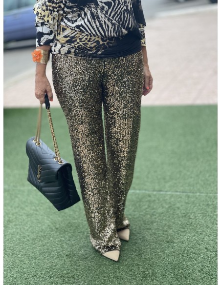 Pantalón de lentejuelas  oro