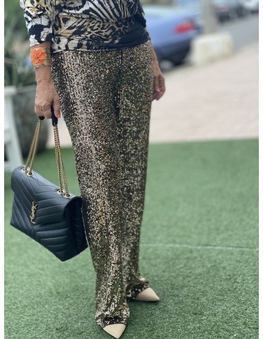 Pantalón de lentejuelas  oro