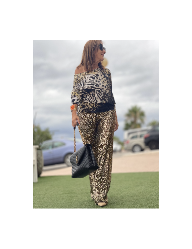 Pantalón de lentejuelas  oro