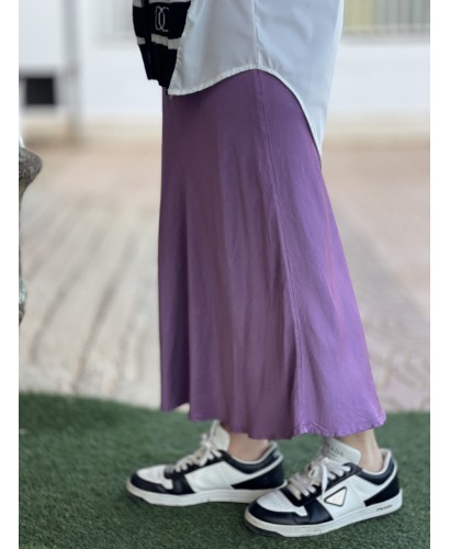 ✨Falda en satén malva