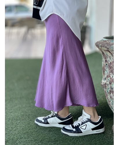 ✨Falda en satén malva 2