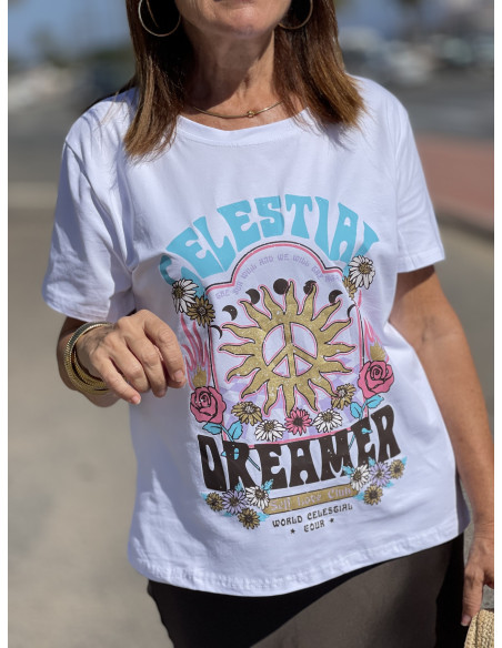 👚 Camiseta Celestial blanca