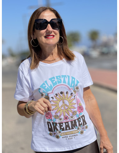 👚 Camiseta Celestial blanca