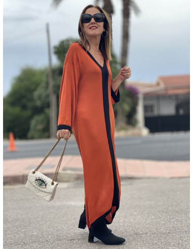 🖤 Vestido Asimétrico con Franja negro -...