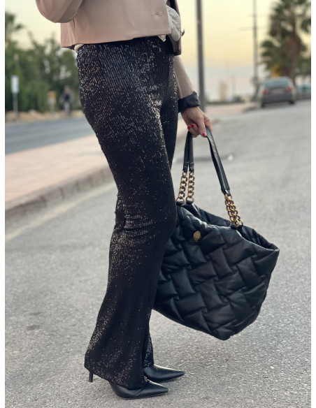 🌟 Pantalón de Lentejuelas Negro: Elegancia y Comodidad ✨👖
