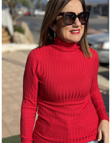 🌹 Suéter de Canalé en Rojo 🌟
