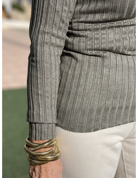 🌼 Suéter de Canalé en verde kaki 🌈