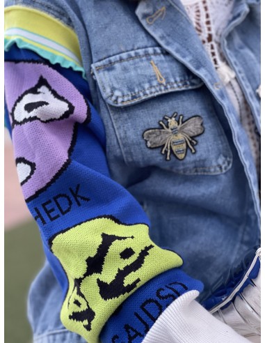 👖 Cazadora Vaquera con Mangas de Punto: Estilo...