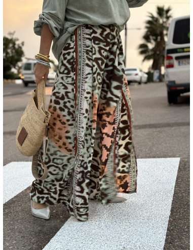 🌺 Pantalón Seda Estampado: Efecto Pareo y...