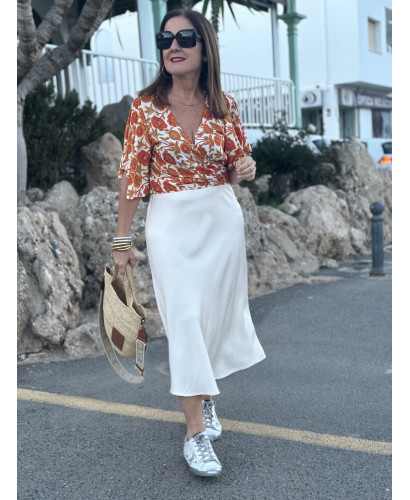 🌼 Blusa Sedosa Naranja: Elegancia y Frescura en Naranja... 2