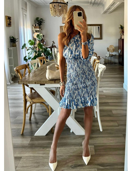 👗 Vestido Asimétrico Combinado: Elegancia en Contraste