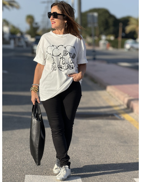 👕🐶 Camiseta Blanca con Snoopy