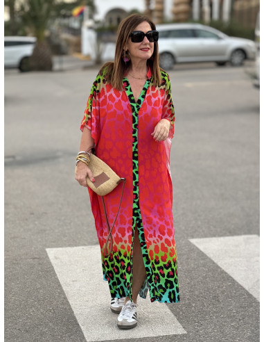 💃 Vestido Camisero Estampado Print: Elegancia...