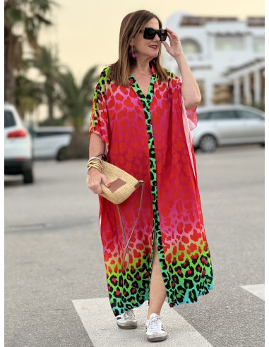 💃 Vestido Camisero Estampado Print: Elegancia...