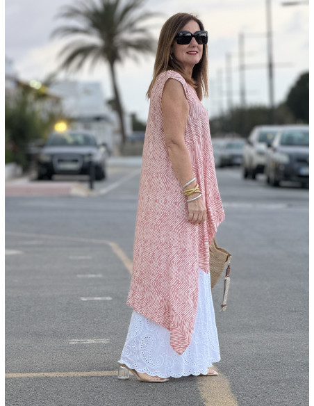 🌸 Blusón Asimétrico Estampado Print Cebra