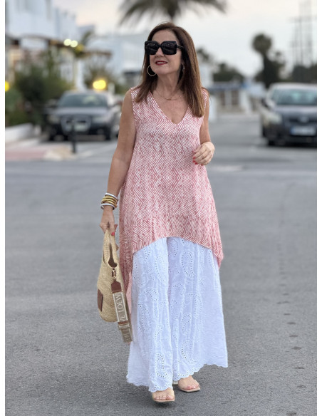 🌸 Blusón Asimétrico Estampado Print Cebra