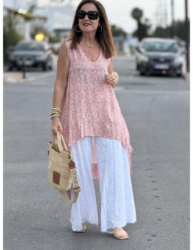 🌸 Blusón Asimétrico Estampado Print Cebra