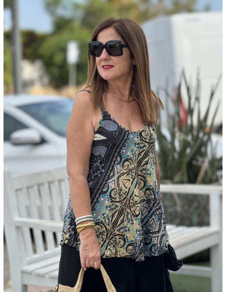 ✨ Top Lencero de Seda tonos negros: Elegancia y Comodidad en Uno