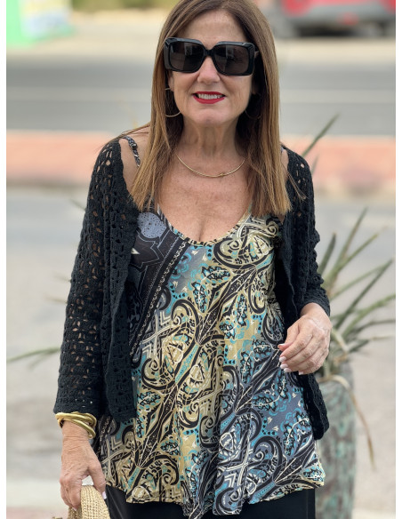 ✨ Top Lencero de Seda tonos negros: Elegancia y Comodidad en Uno
