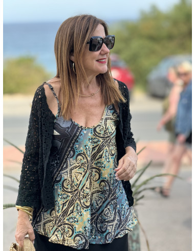 ✨ Top Lencero de Seda tonos negros: Elegancia y...