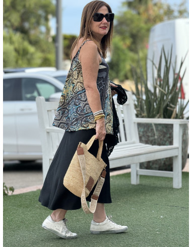 ✨ Top Lencero de Seda tonos negros: Elegancia y...