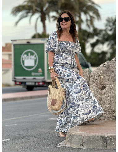 💙 Vestido Largo Palabra de Honor: ¡Estilo Azul! 💙