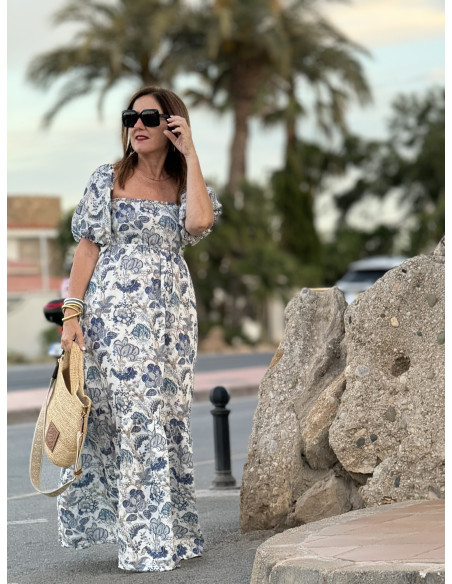 💙 Vestido Largo Palabra de Honor: ¡Estilo Azul! 💙