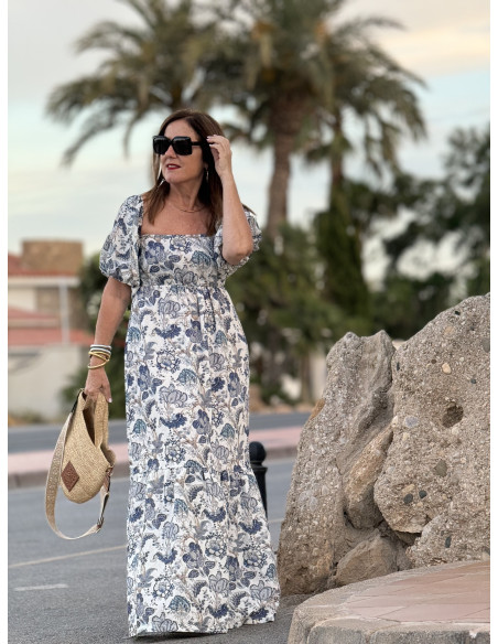 💙 Vestido Largo Palabra de Honor: ¡Estilo Azul! 💙