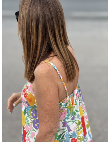 🌺 Vestido Jardín de Elegancia: Lencero Floral...