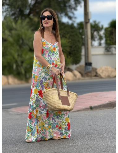 🌺 Vestido Jardín de Elegancia: Lencero Floral...