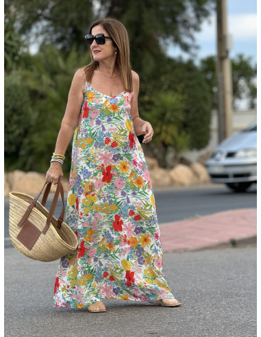 🌺 Vestido Jardín de Elegancia: Lencero Floral...