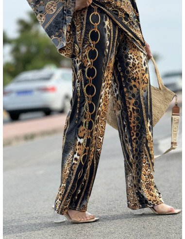 🐾 Pantalón de Punto Seda con Estampado Animal...