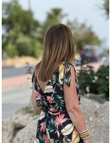 🌴 Mono Corto Negro con Estampado Tropical 🌴