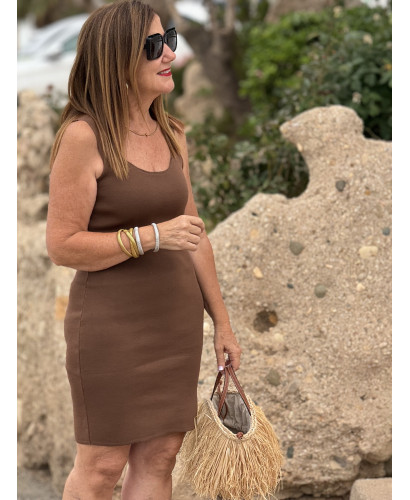 🍫 Vestido de Canalé en Marrón Chocolate 🍫 2